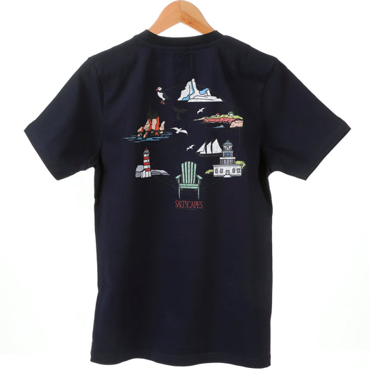 Saltscapes Tee- Navy
